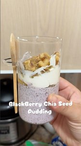 BlackBerry Chía Pudding 💜 #chiapuddingrecipe #blackberry #overnightoats #chiaseeds