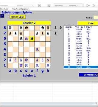 Schachmatt in 17 Zügen Schach in Excel
