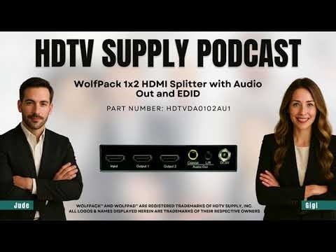 WolfPack 1x2 HDMI Splitter with Audio Out and EDID