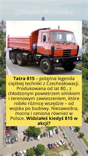 Tatra 815 – potężna legenda ciężkiej techniki z Czechosłowacji