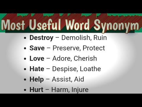 Most Useful words synonym || Words synonym and antonyms