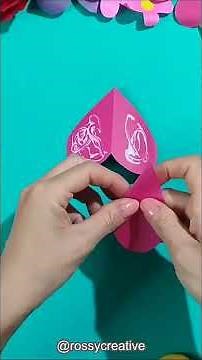 Easy and Quick Paper Flowers | Paper Tulips #paperflowers #shorts #paperflower
