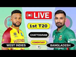 🔴 Live : Bangladesh vs West Indies 1st T20 Today 2025 | Ban vs Wi Live Match | Live Score Commentary