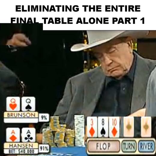 ELIMINATING THE ENTIRE FINAL TABLE ALONE PART 1 | Verity