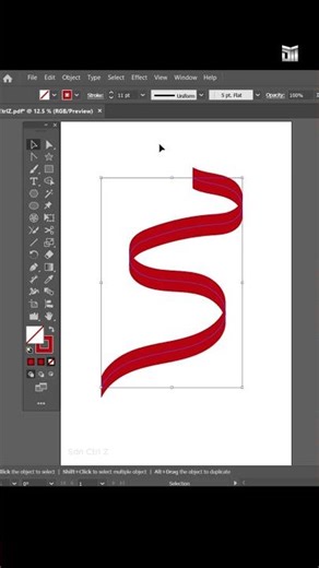 How to create a ribbon in adobe illustrator 2026