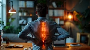 Understanding Back Pain: A Visual Guide to Spine Health Stock Video