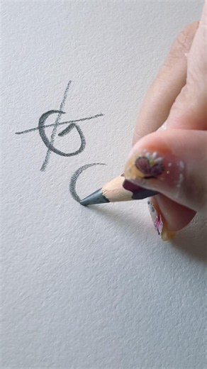 How to write “G” in pencil calligraphy #calligraphy #viral #reels #fyp