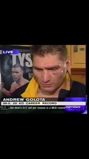 Andrew Golota post fight interview after being in the ring with Mike Tyson