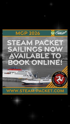 Sailings are now open for the 2026 Manx Grand Prix! 🇮🇲🛳️🇮🇲 Isle of Man Steam Packet Company #mgp2026 #manxgp2026 #manxgrandprix #MGP #motorsport #manxgp | Manx Grand Prix