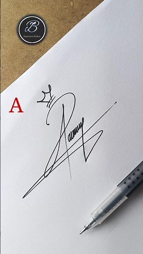 Sign Your Signature Stylishly With Letter A | Unique Signature Design