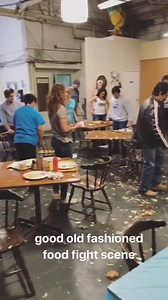 Food fight in today’s scene! Has anyone actually ever experienced one of these?! | Gregg Sulkin