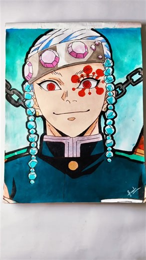 Uzui Tenzen drawing challenge 🔥#shorts