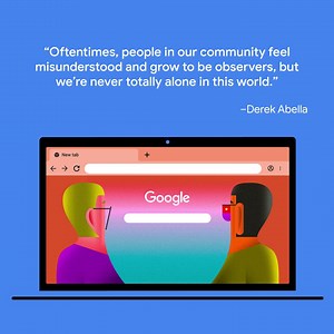 9K views · 468 reactions | From capturing strength to sharing quiet moments, our five Chrome-commissioned LGBTQ+ artists pull inspiration from many different sources. After learning about their designs, download a theme from the #PrideMonth collection — and keep an eye out for more to come later in the month: https://goo.gle/3yW7qfP ️‍ | Google Chrome | Facebook