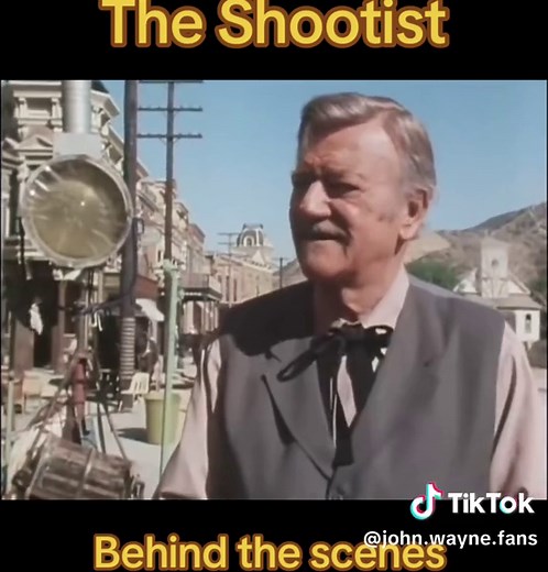 John Wayne is interviewed behind the scenes on the set of his last film The Shootist (1976). #JohnWayne #TheShootist #Fyp #Viral