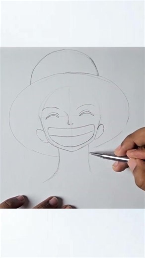 How to Draw Luffy in 30 Seconds ⚡ Easy Anime Sketch