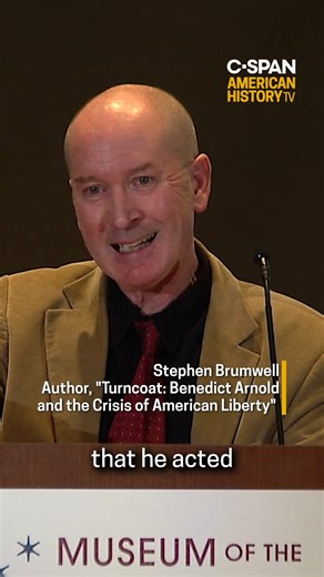 Why did Benedict Arnold betray his country? Stephen Brumwell explains why the Revolutionary War major general turned against the American cause. Watch this Saturday at 5:30 PM ET on C-SPAN 2 American History TV. Watch the full history here: https://www.c-span.org/program/america-250/why-benedict-arnold-betrayed-america/539886 | American History TV