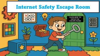 Internet Safety Escape Room | Digital Activity in Powerpoint turn key Grade 7-9