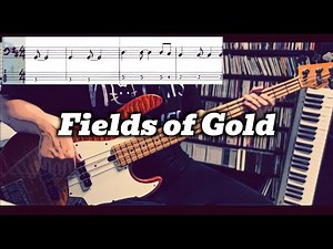 Sting - Fields of Gold (Bass Cover) BASS TAB in Video