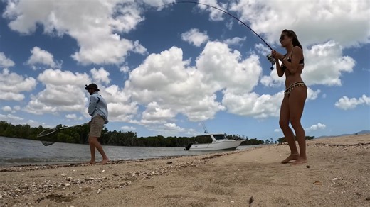 What happens when you spot a giant crocodile while fishing