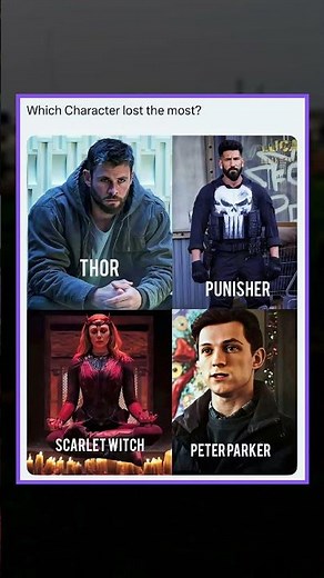 Which Marvel character suffered the most loss?! 💔