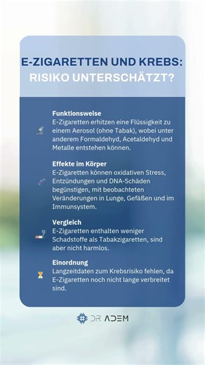 Ezigaretten und Krebs