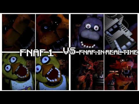 FNaF 1 vs FNaF: In Real Time – All Jumpscares and Game Over Screens Comparison