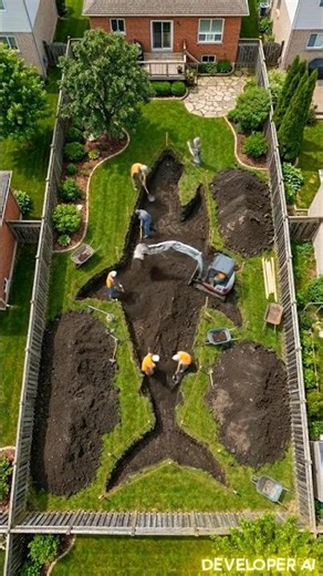 my backyard has a shark! insane swimming pool timelapse #sharkart #sharkpool #backyardtransformation