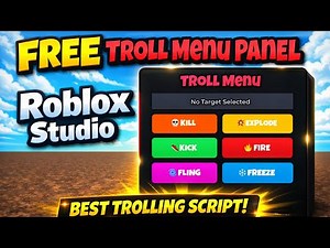 [ FREE ] Troll Menu Panel Roblox Studio