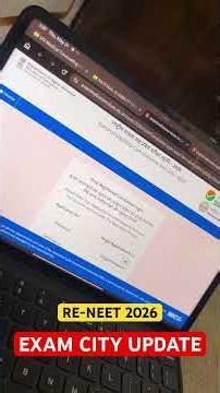 Neet 2026 Exam City Centre Update/Change For Re-Neet 2026 Last Date 21 May 2026 #neet2026 #NTA #Neet