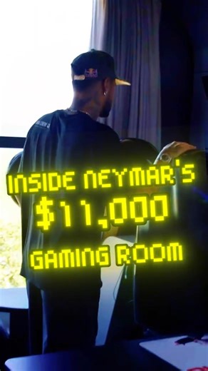 $11,000 Neymar Custom Gaming Room & Setup 🎮 #neymar #gaming #shorts