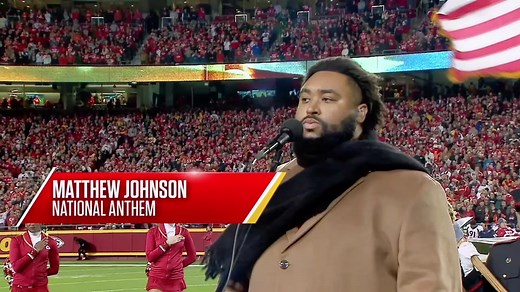 Matthew Johnson sings The National Anthem for the Kansas Coty Chiefs vs Denver Broncos on 12/5 for Sunday Night Football #fyp #foryou #foryoupage #nfl