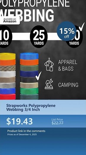 Strapworks Polypropylene Webbing 3/4 Inch