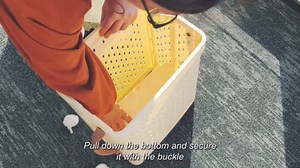 SEESPRING 10 Gallon Laundry Basket with Wheels Foldable Rolling Slim Laundry Basket,Plastic Dirty Clothes Laundry Hamper