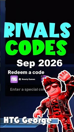 How to Get FREE CODES in Rivals (NEW September 2026 Update)
