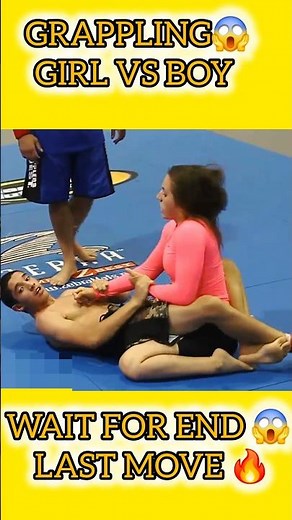 Epic Grappling Showdown: Girl vs Boy BJJ Match with Insane Last-Second Reversal! 😱 #Shorts