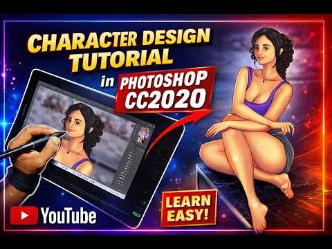 Pro Character Design Tutorial for Beginners Using Adobe Photoshop Tools and Techniques