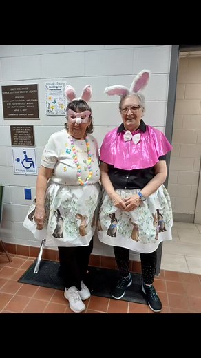 Friday shuffleboard vibes are always fun!! Alice & Debbie were feeling festive at today's game bringing the Easter spirit and a little extra luck - some may say they had the rabbit's foot on their side!!! 🐰 🎯 | Active 55 SSM