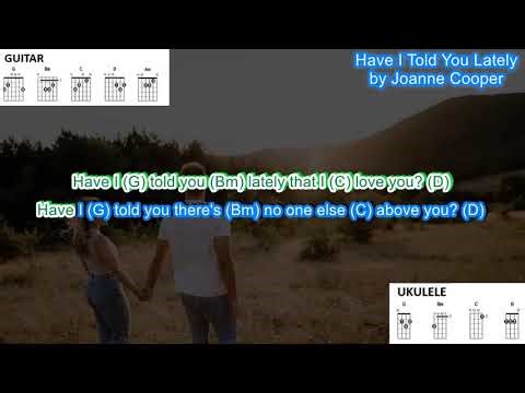 Have I Told You Lately (no capo) by Joanne Cooper play along with scrolling guitar chords and lyrics
