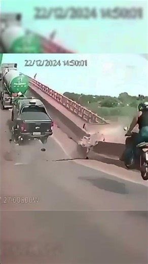 Footage of a Bridge Collapsing in Brazil