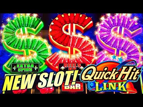 ★NEW SLOT!★ NOW WITH TRIPLE $$$ FEATURES! QUICK HIT LINK GEMS Slot Machine (LIGHT & WONDER)