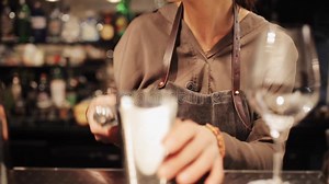 Barmaid Preparing Cocktail at Bar Stock Footage - Video of salt, girl: 87460512