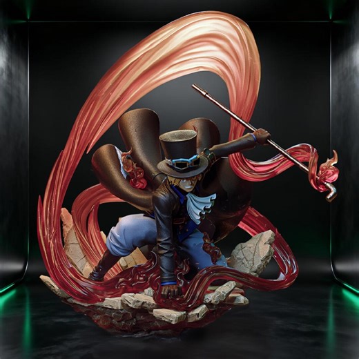 Flame Staff Warrior - Anime STL File - Etsy Canada