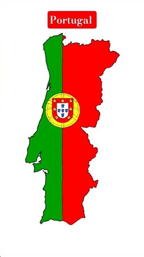 Drawing Portugal Map with Flag #portugal #drawing #art #fyp
