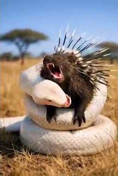 🐍 Snake vs Porcupine | Incredible Wildlife Moment 😲