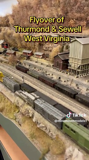 Flyover of Thurmond & Sewell, WV - C&O Railroad Model