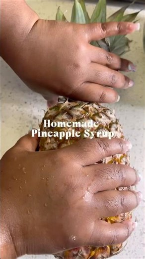 Homemade pineapple syrup #pineapple #pineapplesyrup #homemade #fromscratch #lowwasteliving #syrup
