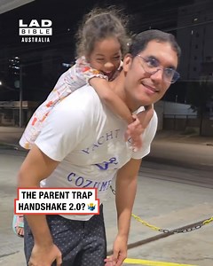 24K views · 119 reactions | Parent Trap handshake 2.0 藍欄 #handshake #father #fblifestyle | GOODLAD | Facebook