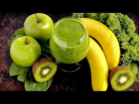 How to Make Banana Kiwi Green Apple Smoothie - Green Smoothie Recipe
