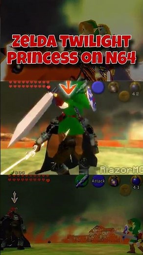 Zelda Twilight Princess Ganondorf battle if it was in Ocarina of Time (RiazerMC)