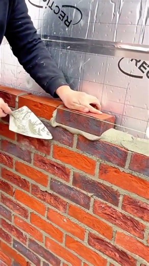 How to lay red bricks easily #shorts